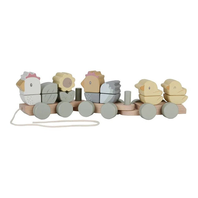 Little Dutch Blokkentrein Kip Little Farm - Little Dutch - Babywinkel - 8713291771352