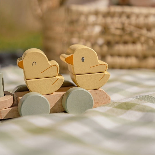Little Dutch Blokkentrein Kip Little Farm - Little Dutch - Babywinkel - 8713291771352