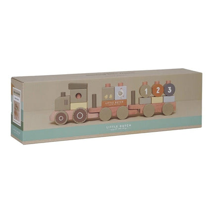 Little Dutch Blokkentrein Tractor Little Farm - Little Dutch - Babywinkel - 8713291771543
