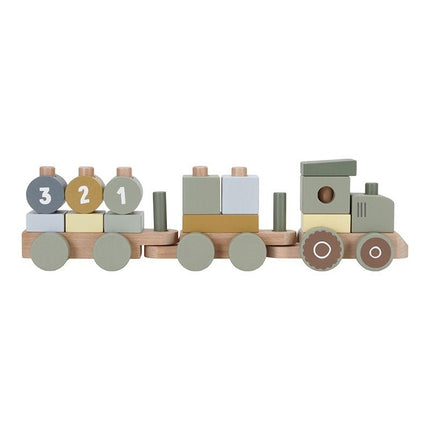 Little Dutch Blokkentrein Tractor Little Farm - Little Dutch - Babywinkel - 8713291771543