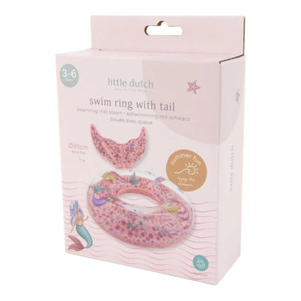 Little Dutch Dreamy Mermaid Zwemring 91cm + Staart koop je bij Babywinkel