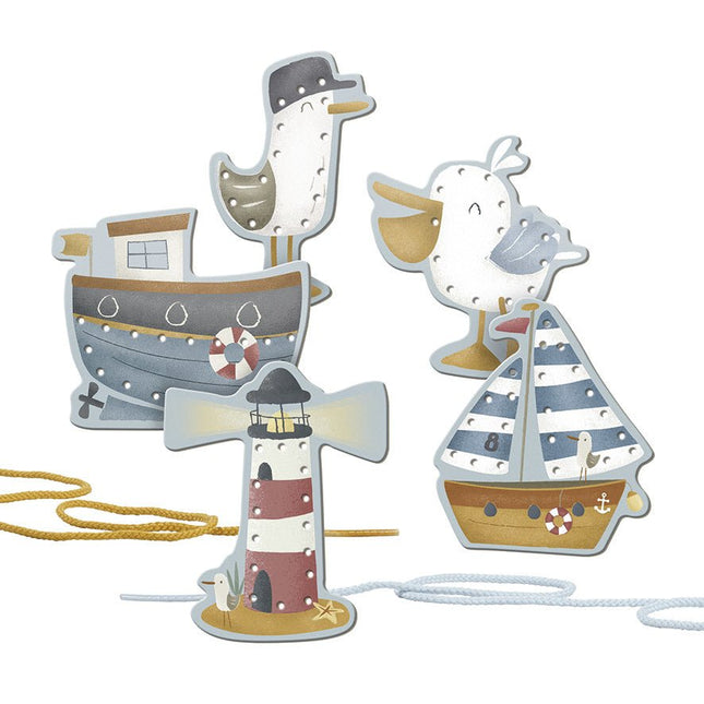 Little Dutch Educatief Speelgoed Rijgkaarten Sailors Bay koop je bij Babywinkel