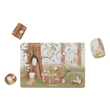 Little Dutch Geluidenpuzzel Forest Friends koop je bij Babywinkel