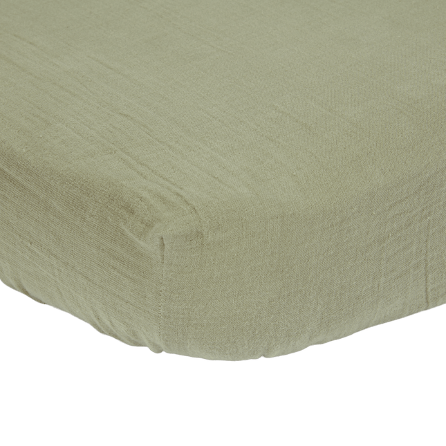 Little Dutch Hoeslaken Hydrofiel Ledikant Olive koop je bij Babywinkel
