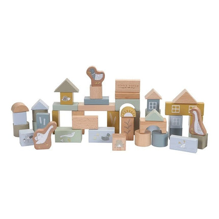 Little Dutch Houten Speelgoed Bouwblokken Blue - Little Dutch - Babywinkel - 8713291770195