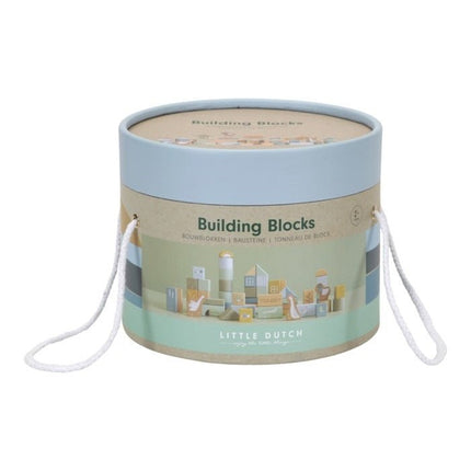 Little Dutch Houten Speelgoed Bouwblokken Blue - Little Dutch - Babywinkel - 8713291770195