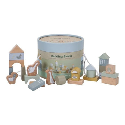 Little Dutch Houten Speelgoed Bouwblokken Blue - Little Dutch - Babywinkel - 8713291770195