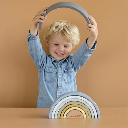 Little Dutch Houten Speelgoed Regenboog Blue - Little Dutch - Babywinkel - 8713291770348