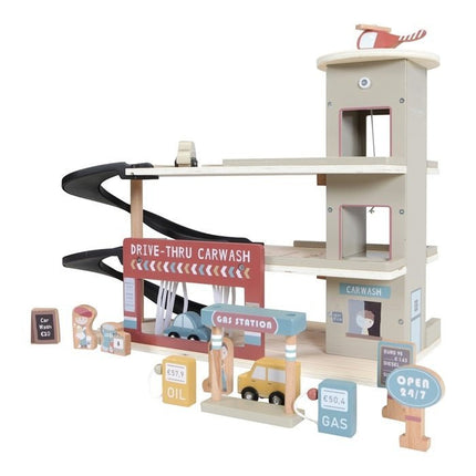 Little Dutch Houten Speelgoed Treinbaan Uitbreiding Garage - Little Dutch - Babywinkel - 8713291444911