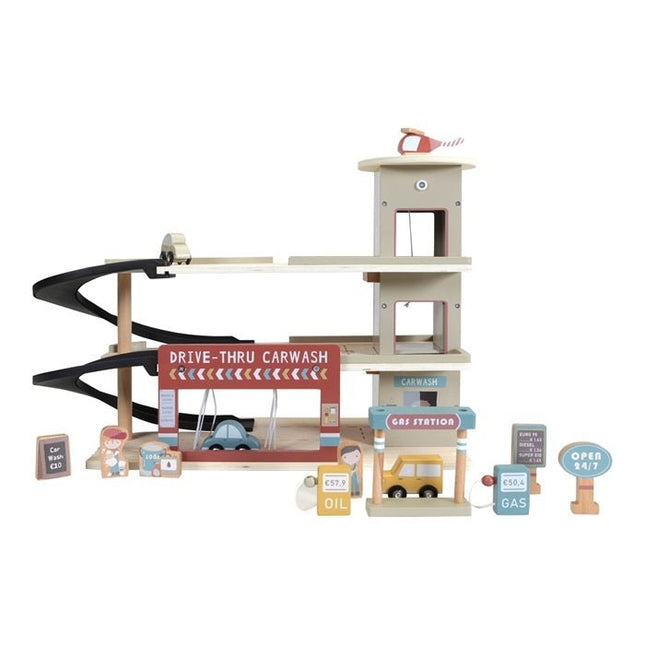 Little Dutch Houten Speelgoed Treinbaan Uitbreiding Garage koop je bij Babywinkel