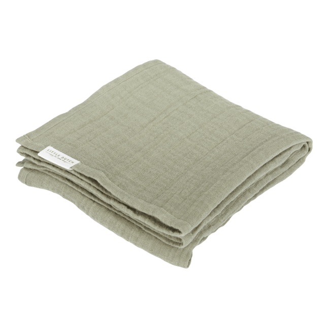 Little Dutch Hydrofiele Doek 70x70 Little Farm Olive - Little Dutch - Babywinkel - 8720847024053