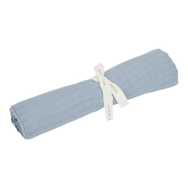 Little Dutch Hydrofiele Doek Pure Denim Blue 120X120Cm - Little Dutch - Babywinkel - 8721122570333