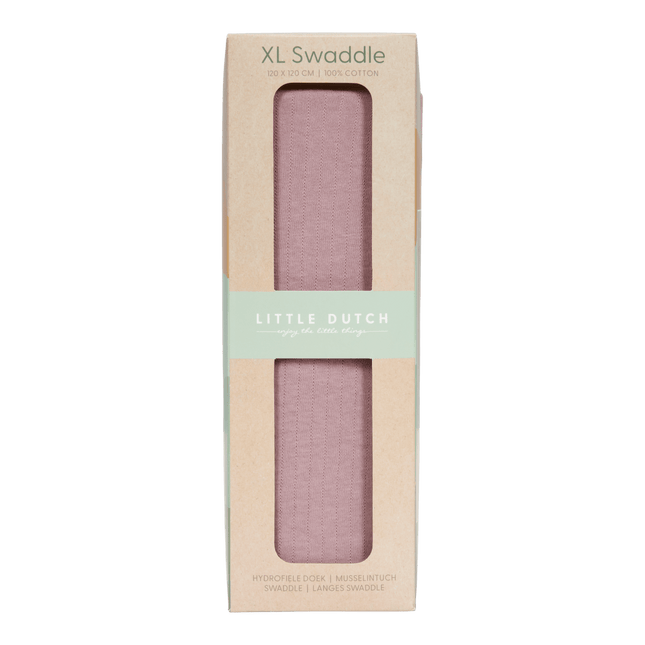 Little Dutch Hydrofiele Doek Pure Mauve 120x120 - Little Dutch - Babywinkel - 8718734812258