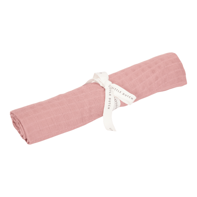 Little Dutch Hydrofiele Doek Pure Pink Blush 120X120Cm - Little Dutch - Babywinkel - 8721122570319