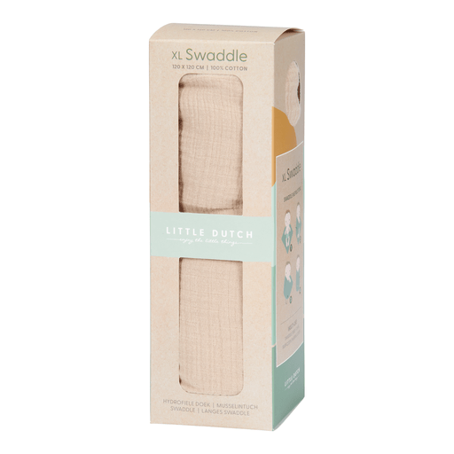 Little Dutch Inbakerdoek Hydrofiel 120x120 Beige - Little Dutch - Babywinkel - 8720847024336