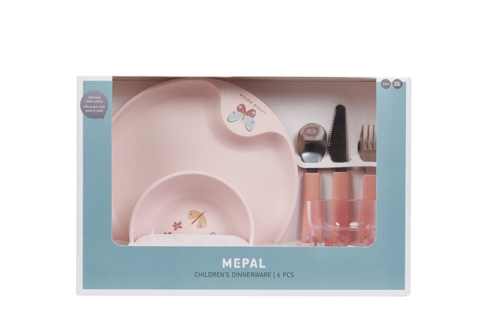 Little Dutch Kinderservies Set Mio 6 delig Flowers & Butterflies - Little Dutch - Babywinkel - 8720294015062