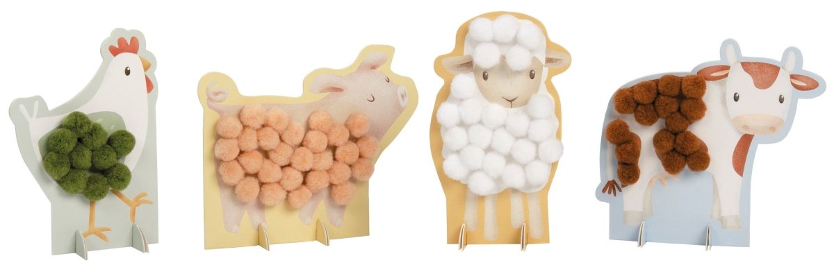 Little Dutch Knutselpakket Little Farm Pompom Bolletjes koop je bij Babywinkel