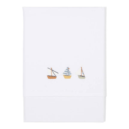 Little Dutch Ledikantlaken Geborduurd Sailors Bay - Little Dutch - Babywinkel - 8720629650760