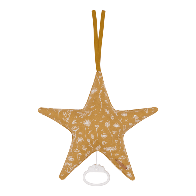 Little Dutch Muziekhanger Baby Ster Wild Flowers Ochre - Little Dutch - Babywinkel - 8720168533050