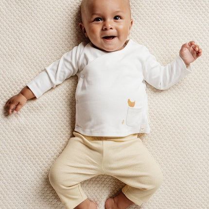Little Dutch Overslag Shirt Baby Lange Mouw Off White - Little Dutch - Babywinkel - 8720986873895
