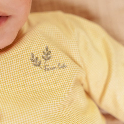 Little Dutch Overslag Shirt Baby Lange Mouwen Yellow Check - Little Dutch - Babywinkel - 8720986873833
