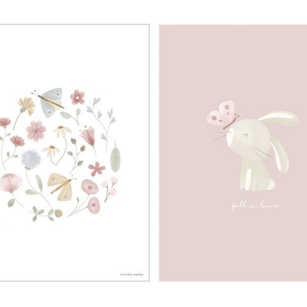 Little Dutch Poster A3 Flowers & Butterflies - Babywinkel - 8720629650975