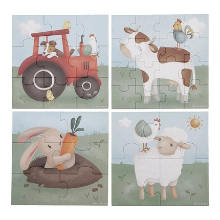 Little Dutch Puzzel 4 In 1 Little Farm - Little Dutch - Babywinkel - 8713291771536