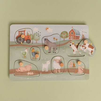 Little Dutch Puzzel Geluid Little Farm - Little Dutch - Babywinkel - 8713291771406