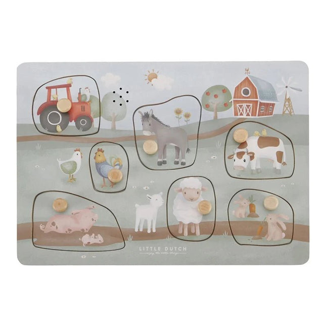 Little Dutch Puzzel Geluid Little Farm - Little Dutch - Babywinkel - 8713291771406