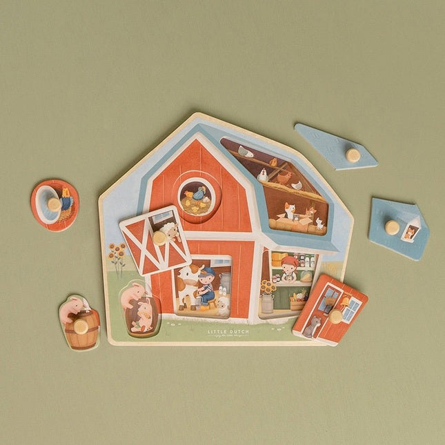 Little Dutch Puzzel Hout Little Farm - Little Dutch - Babywinkel - 8713291771581
