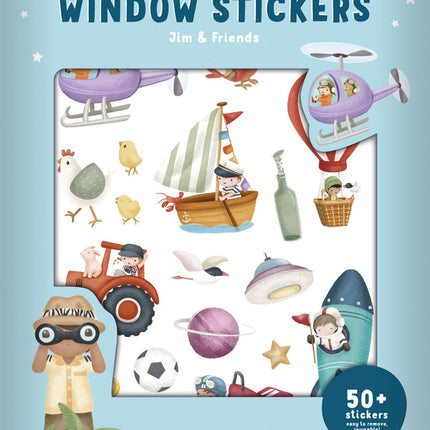 Little Dutch Raamstickers Jim En Friends - Little Dutch - Babywinkel - 8714274125575