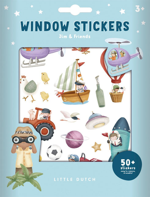 Little Dutch Raamstickers Jim En Friends koop je bij Babywinkel