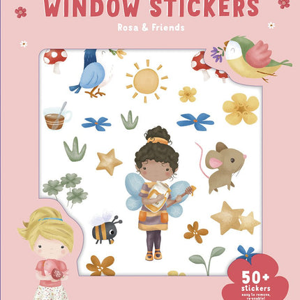 Little Dutch Raamstickers Rosa En Friends - Little Dutch - Babywinkel - 8714274125582