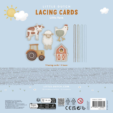 Little Dutch Rijgkaarten Little Farm - Little Dutch - Babywinkel - 8714274125605