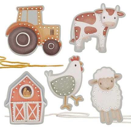 Little Dutch Rijgkaarten Little Farm - Little Dutch - Babywinkel - 8714274125605