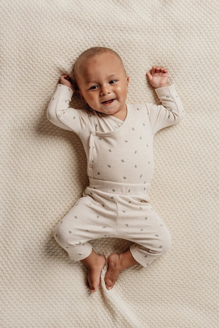 Little Dutch Romper Green Leaves Overslag Lange Mouw - Little Dutch - Babywinkel - 8720986873475