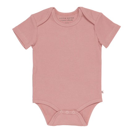 Little Dutch Romper Korte Mouw Rib Vintage Pink - Little Dutch - Babywinkel - 8720168538246