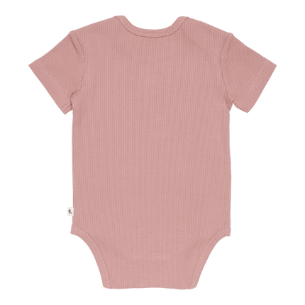 Little Dutch Romper Korte Mouw Rib Vintage Pink - Little Dutch - Babywinkel - 8720168538246