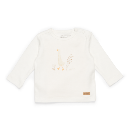 Little Dutch Shirt Lange Mouw Little Goose Walking White - Babywinkel - 8720629650289