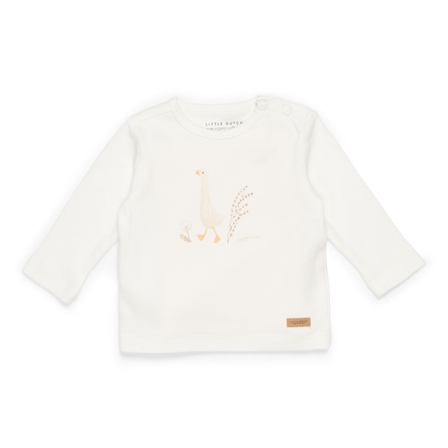 Little Dutch Shirt Lange Mouw Little Goose Walking White - Babywinkel - 8720629650289