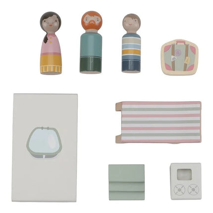 Little Dutch Speelgoed Auto Hout met Caravan - Little Dutch - Babywinkel - 8713291880221