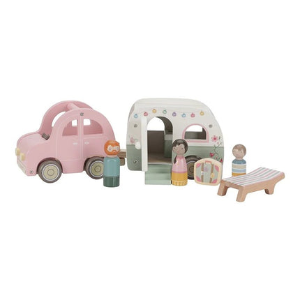 Little Dutch Speelgoed Auto Hout met Caravan - Little Dutch - Babywinkel - 8713291880221
