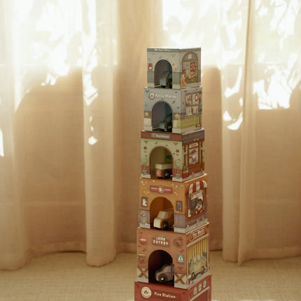 Little Dutch Stapeltoren Incl. 6 Auto's koop je bij Babywinkel