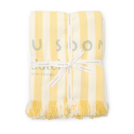 Little Dutch Strandlaken Beach Sunny Yellow - Babywinkel - 8721122575611