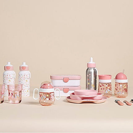 Little Dutch Thermosfles Flip - Up Campus 350ml Flowers & Butterflies - Little Dutch - Babywinkel - 8720294016502