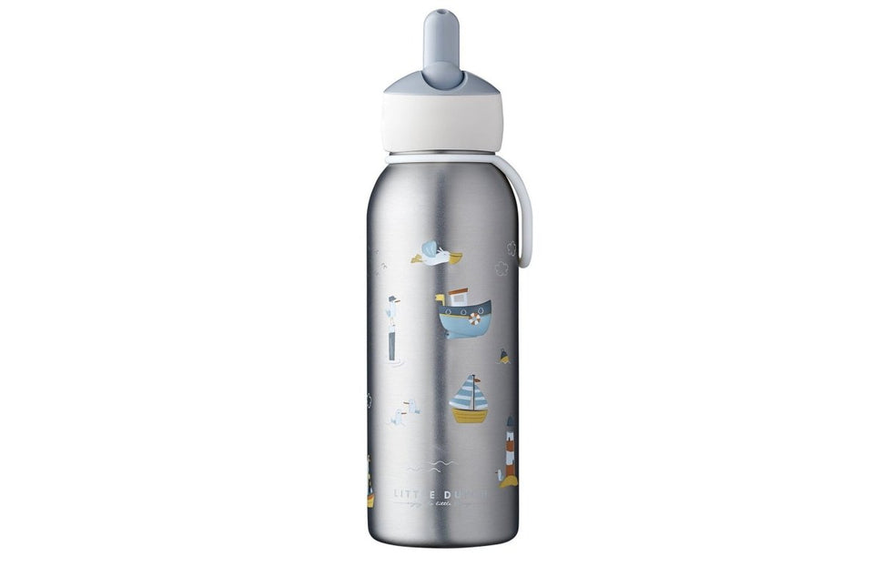 Little Dutch Thermosfles Flip - Up Campus 350ml Sailors Bay - Little Dutch - Babywinkel - 8720294016564