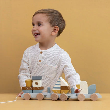 Little Dutch Trekfiguur Blokkentrein Sailors Bay - Little Dutch - Babywinkel - 8713291770683