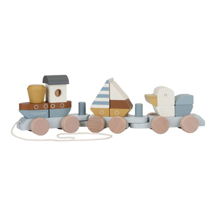 Little Dutch Trekfiguur Blokkentrein Sailors Bay - Little Dutch - Babywinkel - 8713291770683