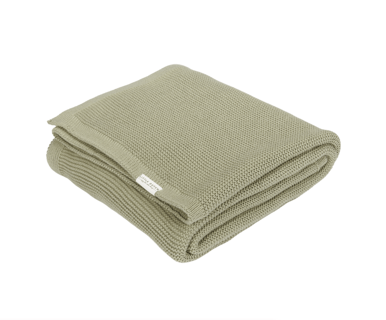 Little Dutch Wiegdeken Gebreid Olive - Little Dutch - Babywinkel - 8720847024374