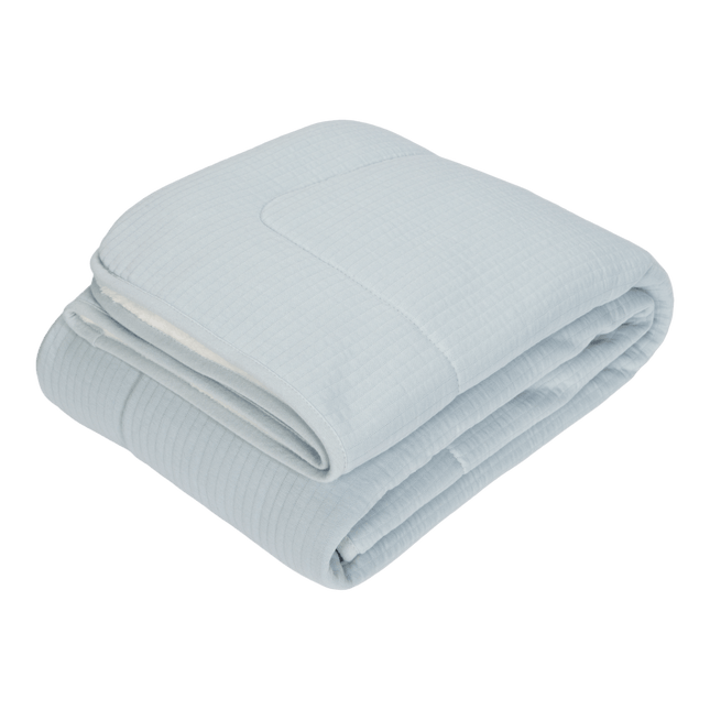 Little Dutch Wiegdeken Pure Soft Blue koop je bij Babywinkel